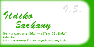 ildiko sarkany business card